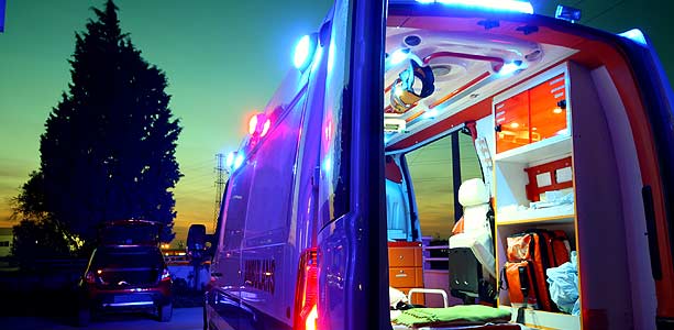Transport en ambulance d'urgence
